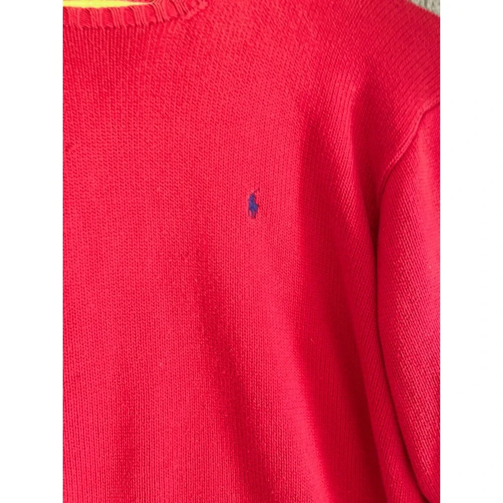 Polo Ralph Lauren Men's 100% Cotton Sweater Pullover‎ Size XL Red